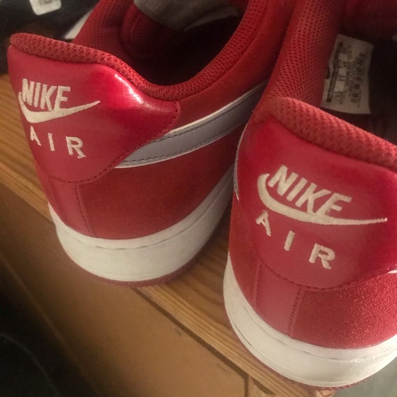 Nike Red Suede Material Air Force 1 - Picture 3 of 5